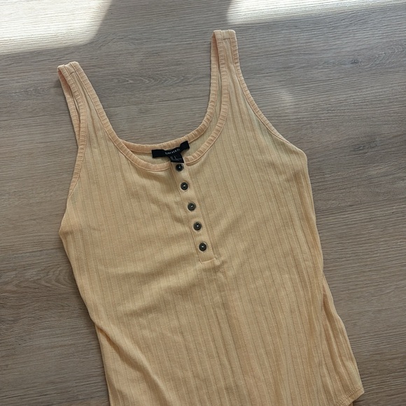 Forever 21 Yellow Ribbed Body Suit - Picture 3 of 5